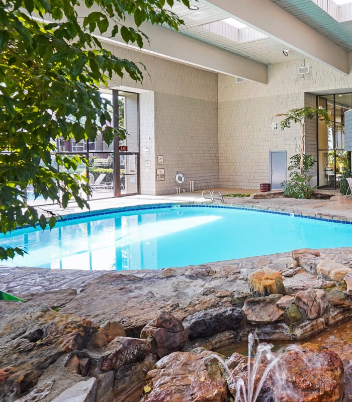 Large swimming pool at Sunchase Apartments in Tulsa, Oklahoma