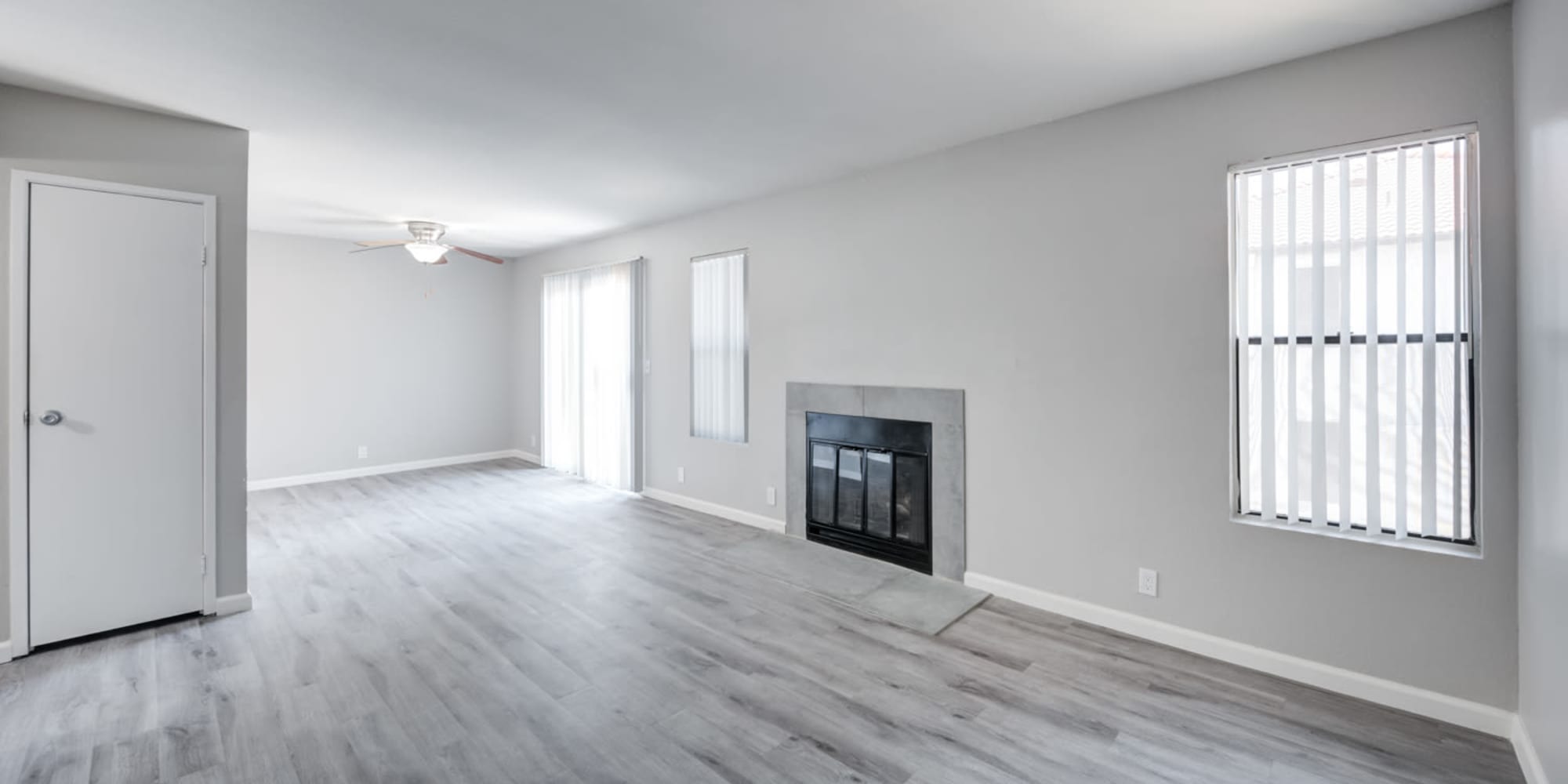 Spacious apartment with a fireplace at Trails at Grand Terrace in Colton, California