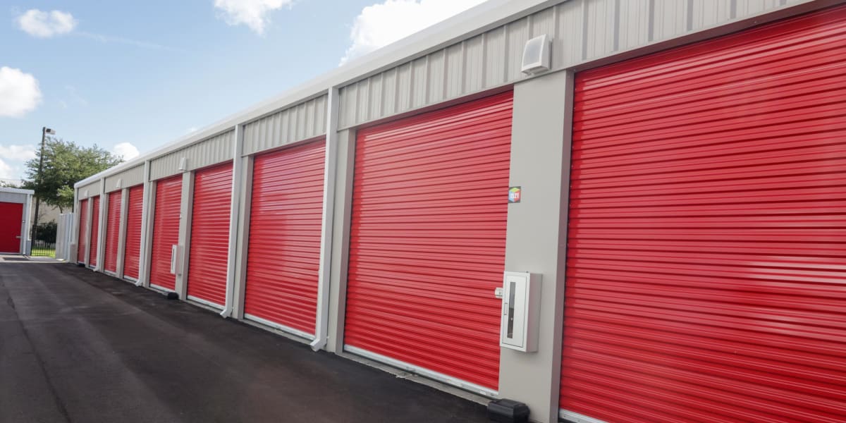 Drive-up self storage units at Avid Storage in Niceville, Florida
