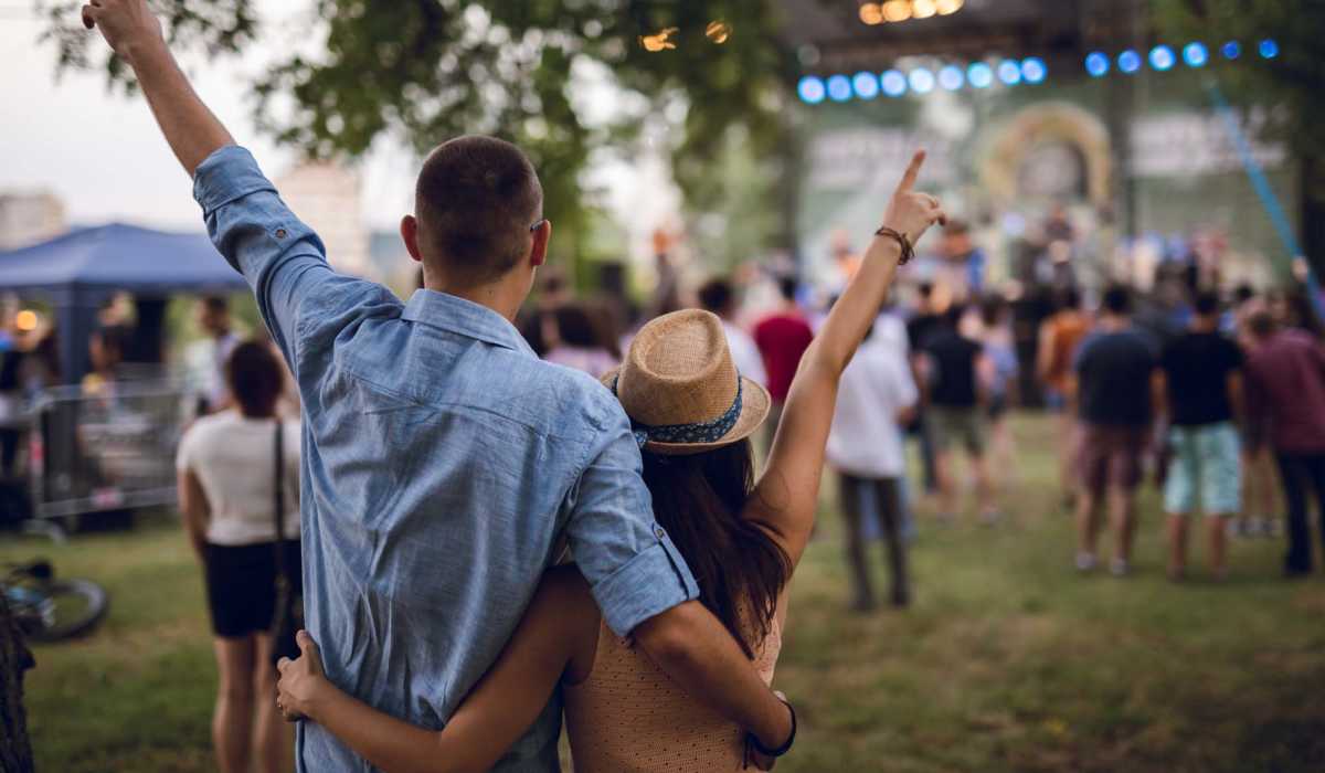 Couple enjoying in the concert at Summerwood in Tyler, Texas
