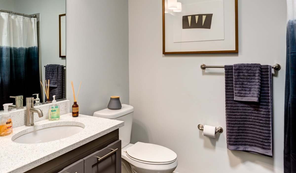 Bathroom at Attain Downtown, Norfolk, Virginia