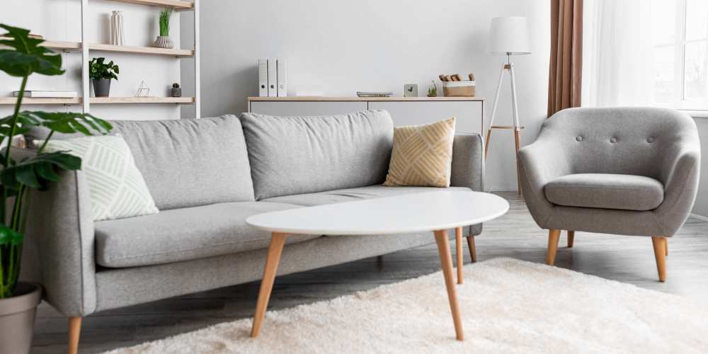 Air conditioned living room at The View at Blue Ridge Commons in Roanoke, Virginia