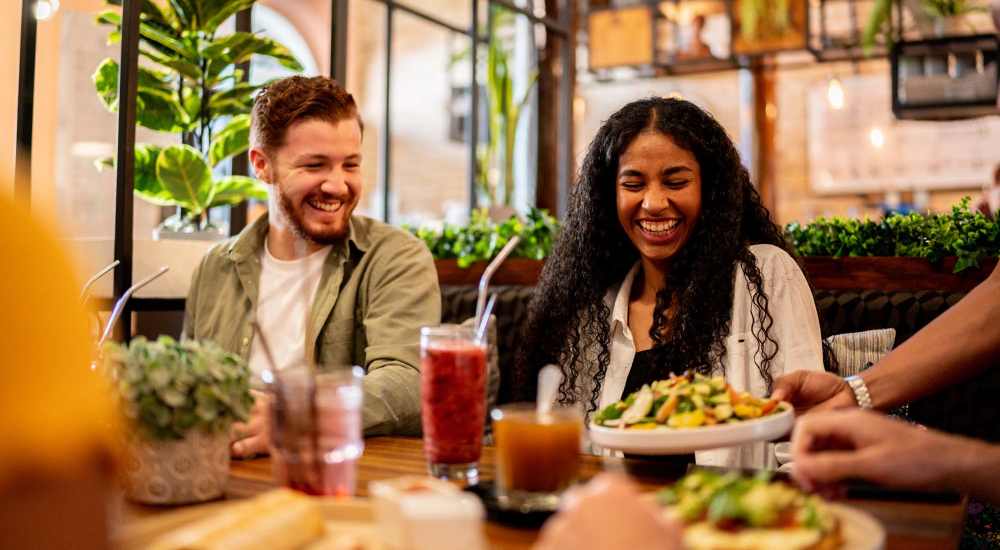 Residents having delicious food at a restaurant near Cannongate Apartments in Vicksburg, Mississippi