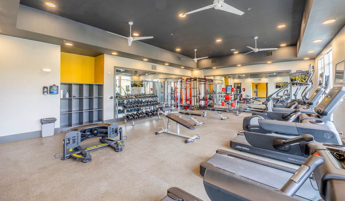 Fitness center at Fusion 355 in Broomfield, Colorado