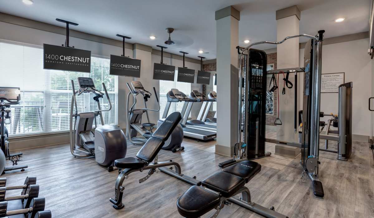 Fitness center at 1400 Chestnut, Chattanooga, Tennessee