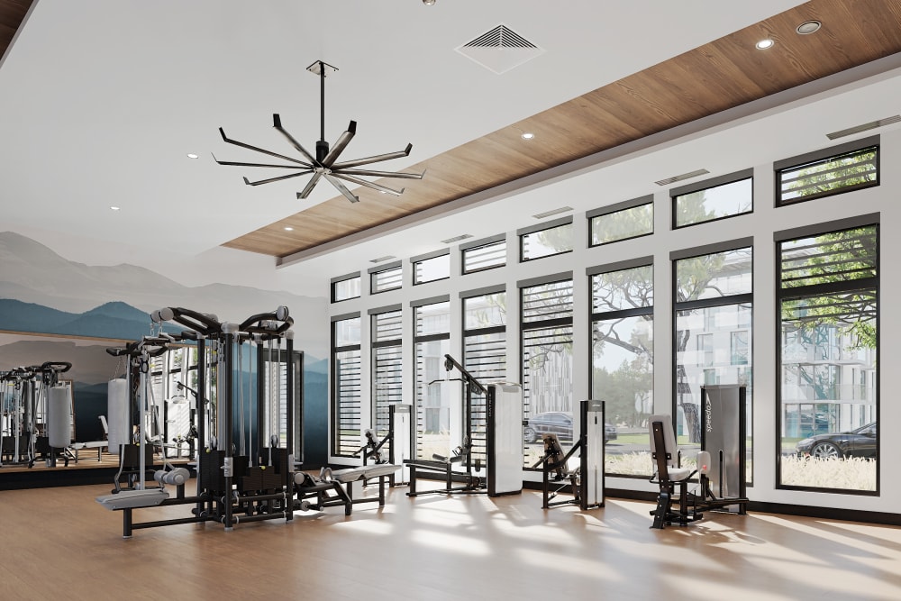 Fitness Equipment at Solana Stapleton Apartments in Denver, Colorado