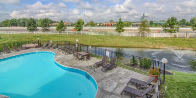 Swimming pool at apartments in Grove City, Ohio