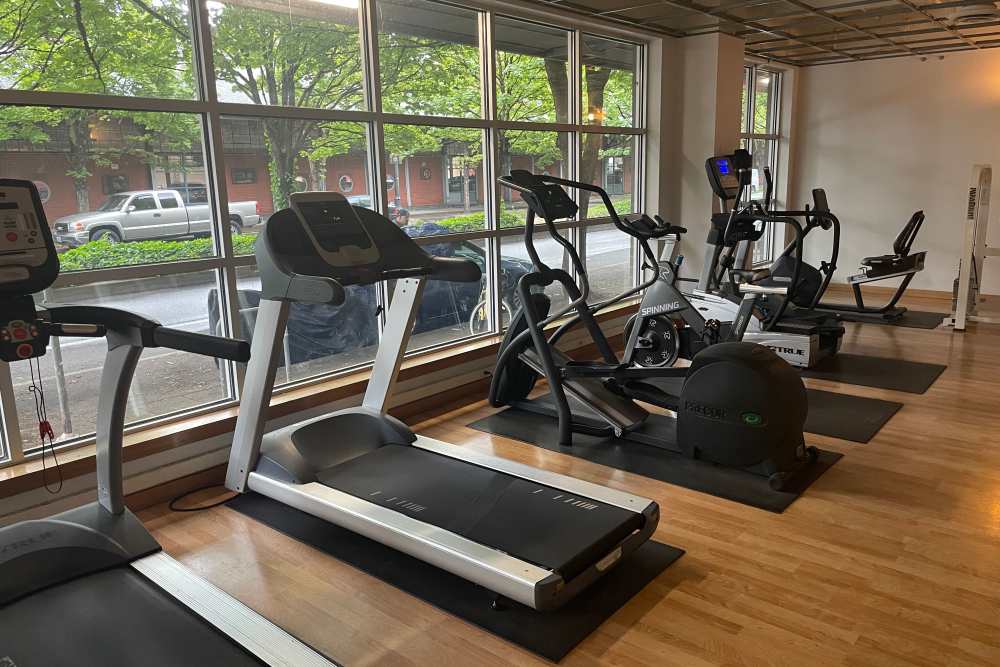 Cardio Machines in Fitness Center at The Yards At Union Station in Portland, Oregon