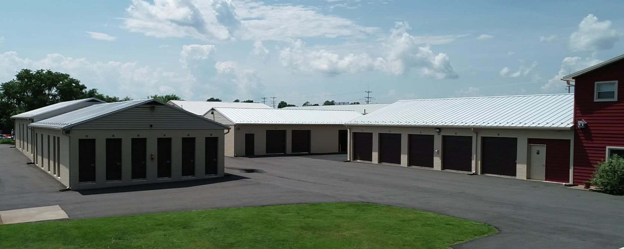 Rows of exterior units at Culpeper Self Storage in Culpeper, Virginia