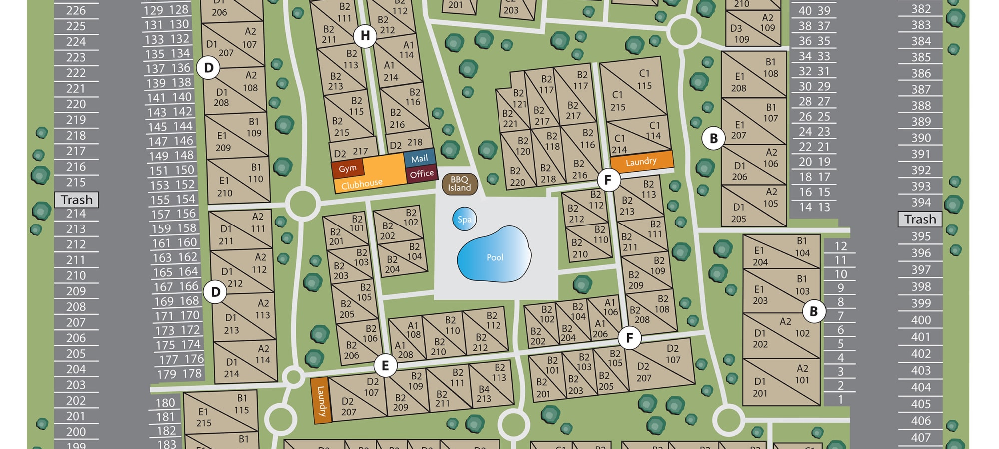 Site plan for Village Pointe in Northridge, California