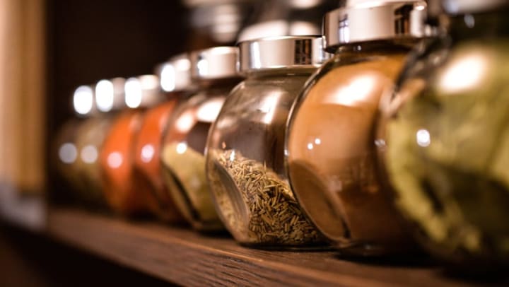 Spices on a shelf in a new home at an Olympus Property Management community