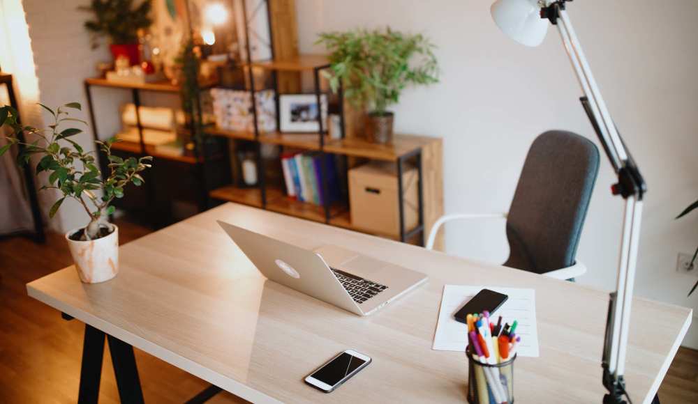 Home office at Yauger Park Villas in Olympia, Washington