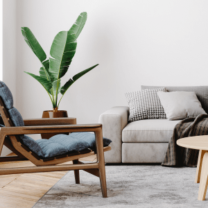  Living room with modern furnishings at Sunset Ridge Apartments apartment homes in Lancaster, California