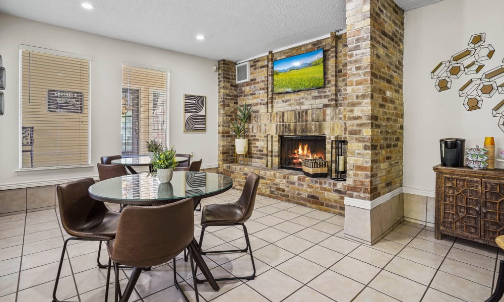 Dining area at The Chimneys Apartments in El Paso, Texas