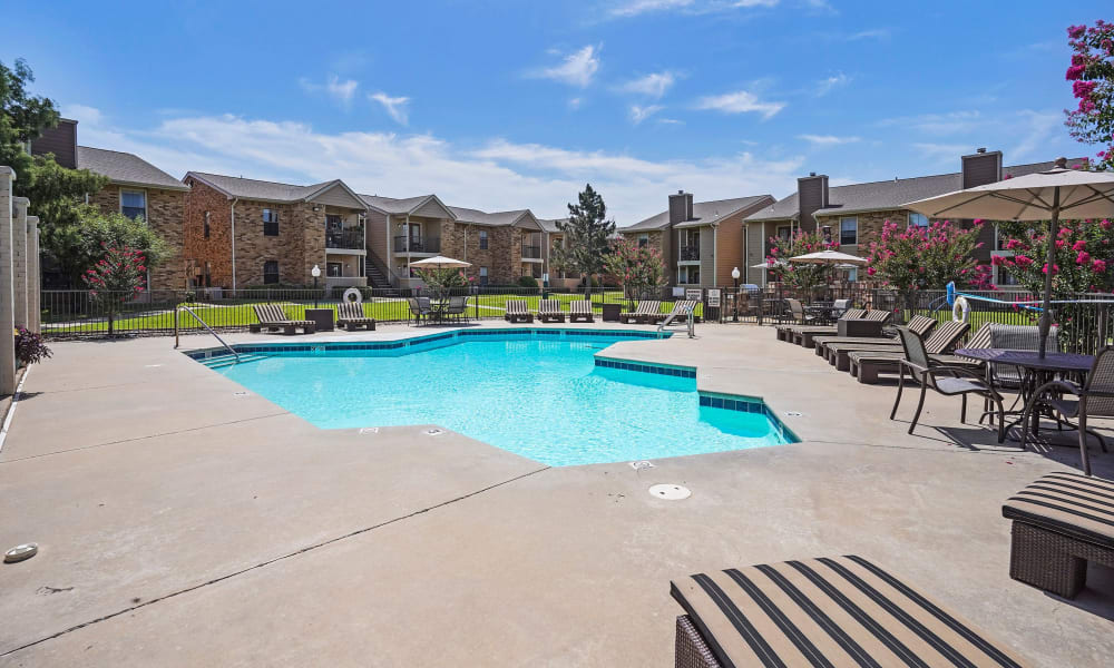 the Pool at Cimarron Trails Apartments in Norman, Oklahoma