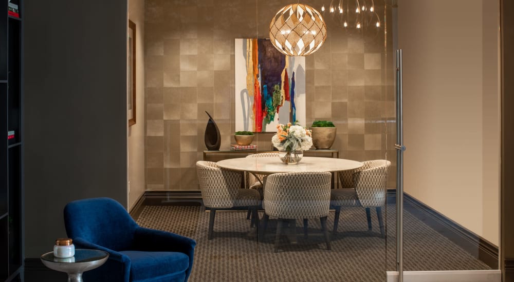 Meeting rooms for resident use in the business center at Magnolia Heights in San Antonio, Texas