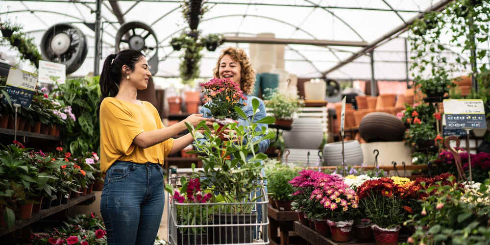 Resident shopping near Walnut Apartments in Santa Rosa, California