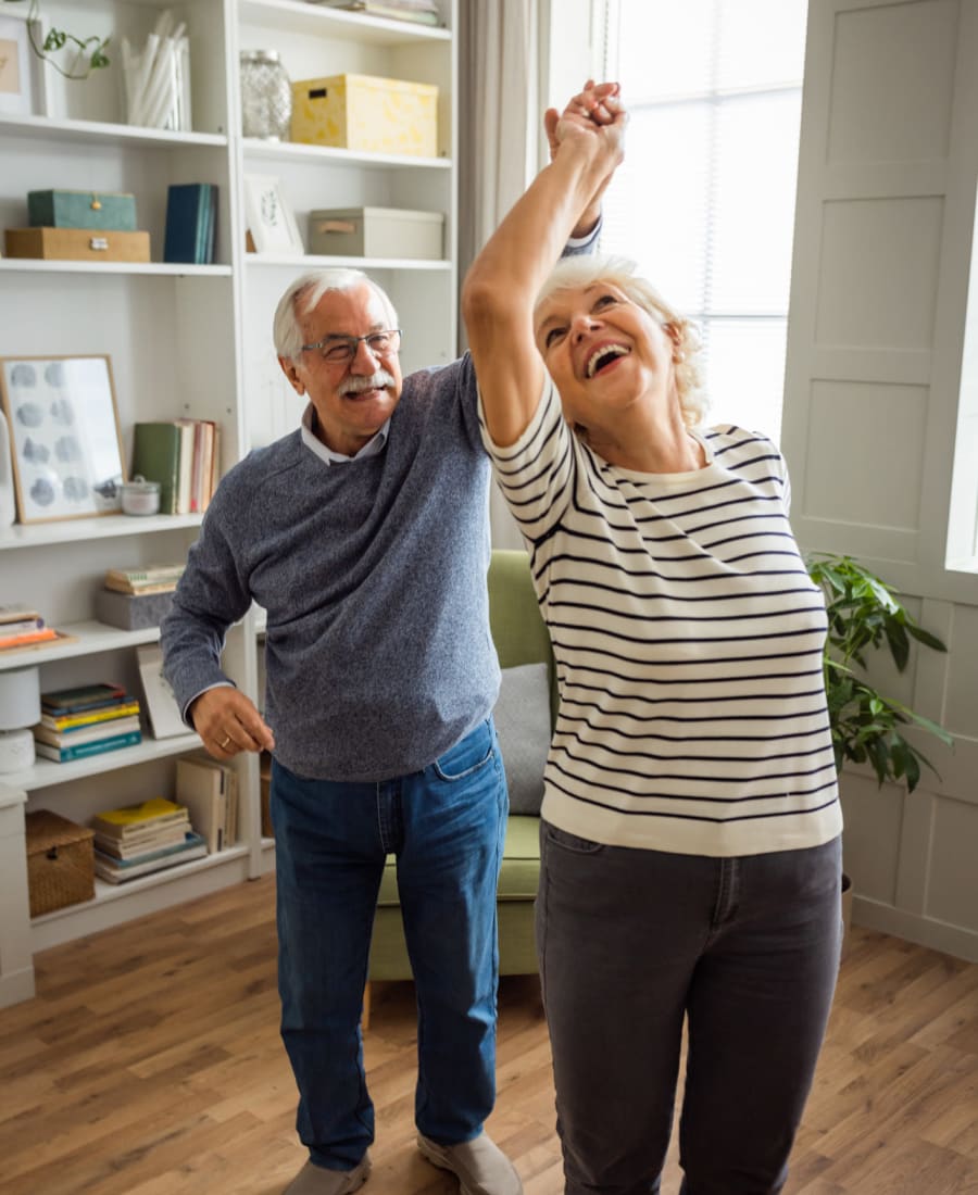 Residents dancing at Heritage Meadows Gracious Retirement Living in Cambridge, Ontario