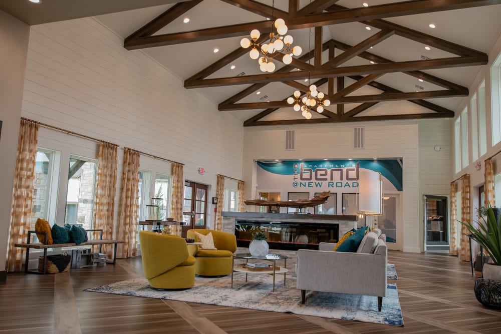 Luxury clubhouse at Bend at New Road Apartments in Waco, Texas