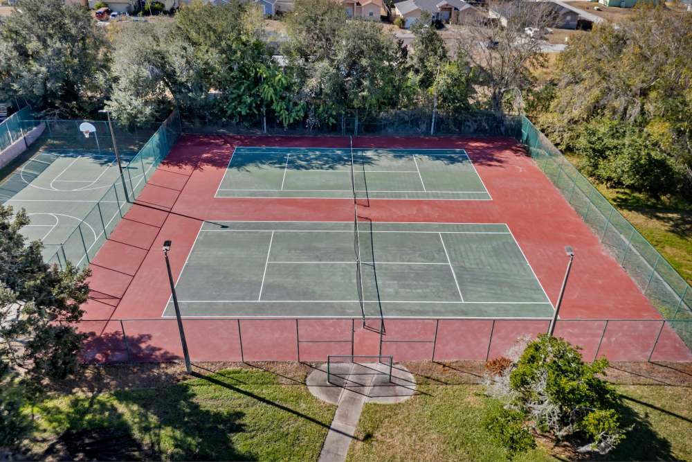 Community tennis court at Carlton Arms Of South Lakeland in Lakeland, Florida