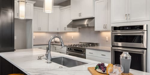 Kitchen at Affordable Apartments at Vasco Station in Livermore, California