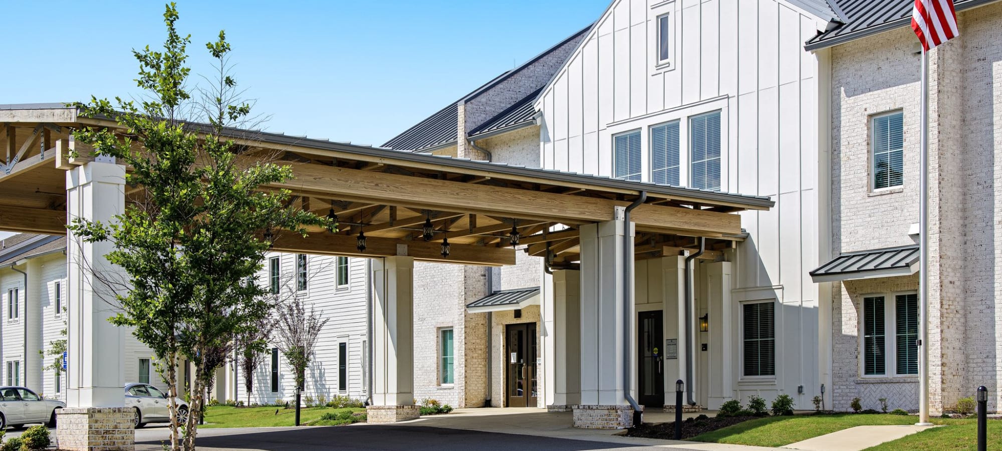 Exterior view of The Claiborne at Shoe Creek in Central, Louisiana. 