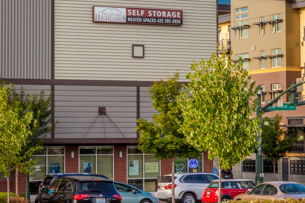 Entrance at Issaquah Highlands Self Storage in Issaquah, Washington. 