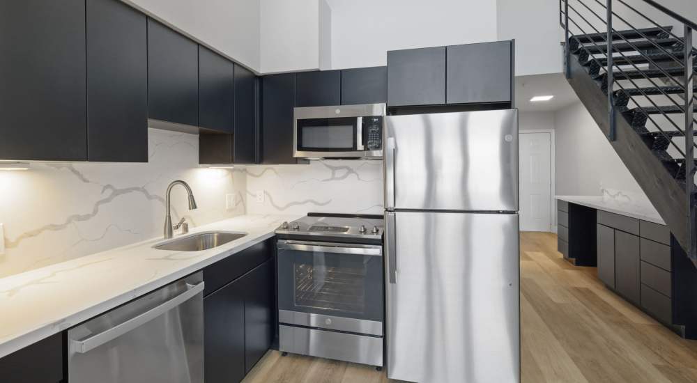 Open floor plan at One55 Lofts in San Rafael, California