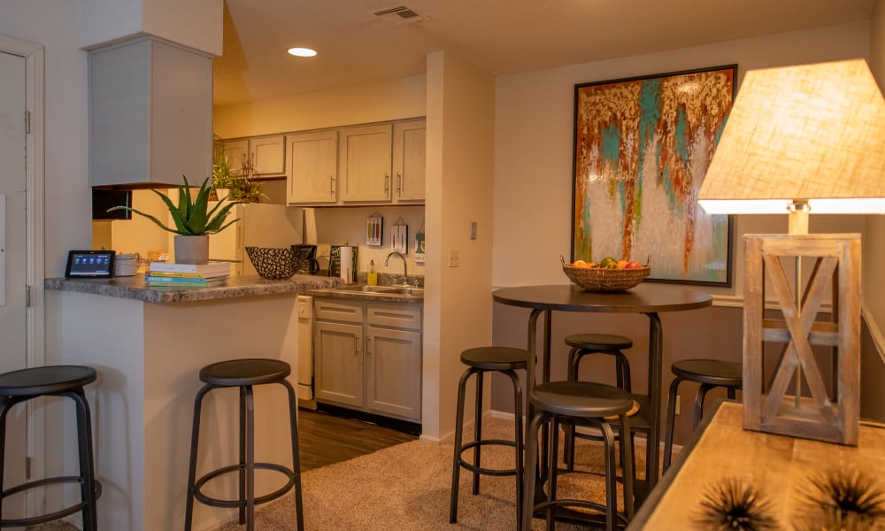 Dining table at Polo Run Apartments in Tulsa, Oklahoma