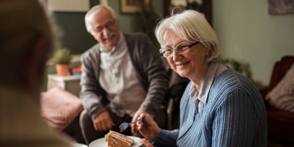 Residents meeting for a meal at Wellington Meadows in Fort Atkinson, Wisconsin