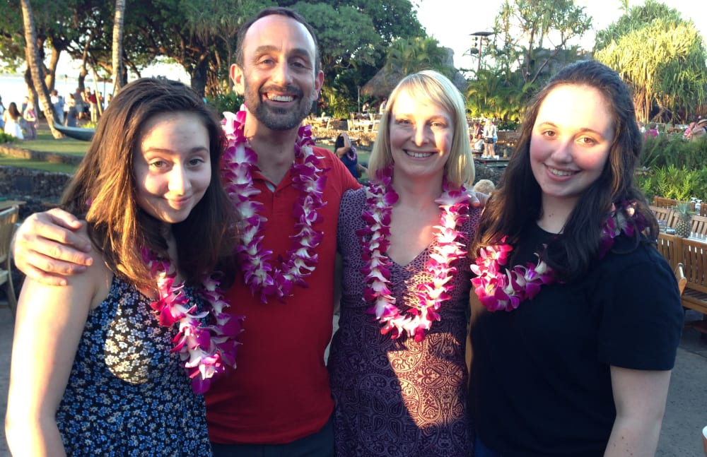 Steve Ferrarini from Touchmark Central Office in Beaverton, Oregon and his family in Hawaii