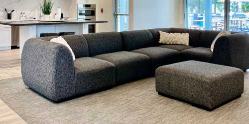 Large couch at Springwood Apartment Homes in Los Altos, California