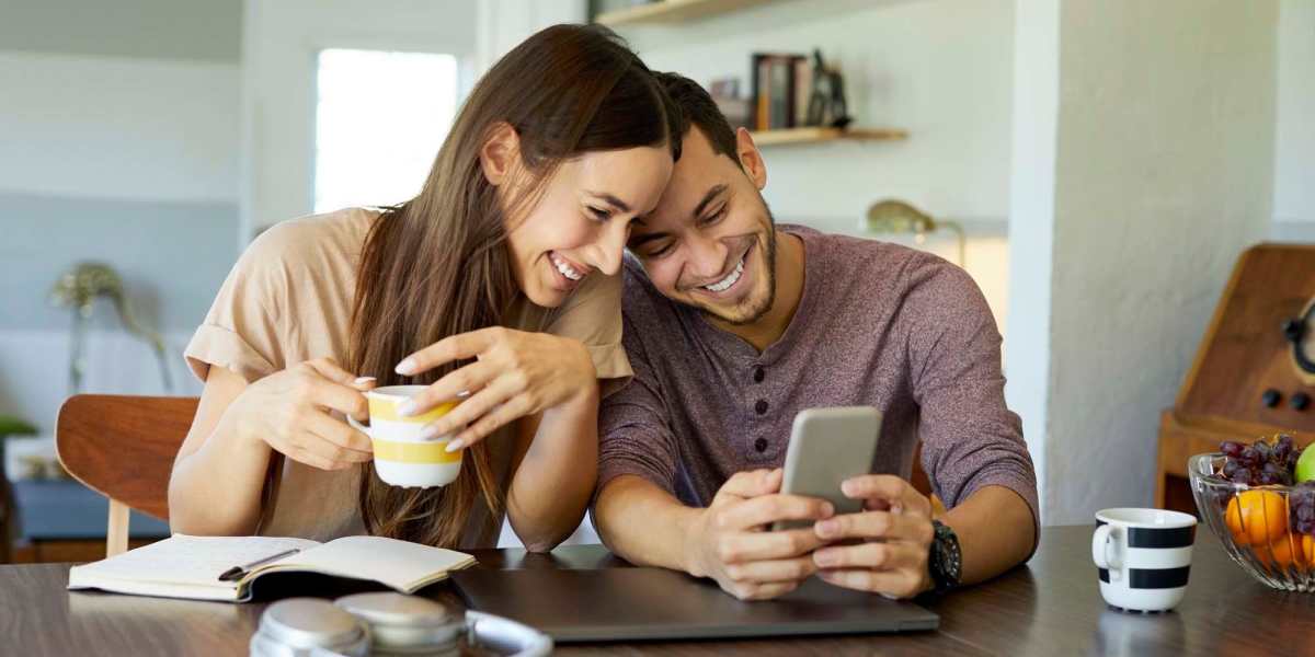 Couple chilling at Flatiron West Trade in Charlotte, North Carolina