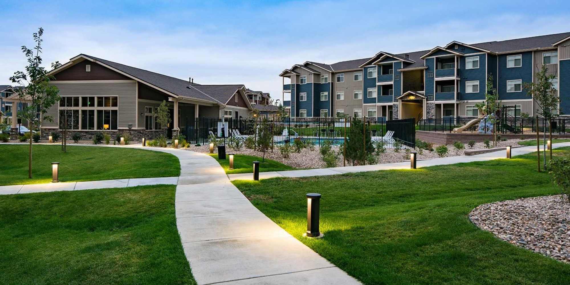 Path through the community at Copper Peak in Longmont, Colorado