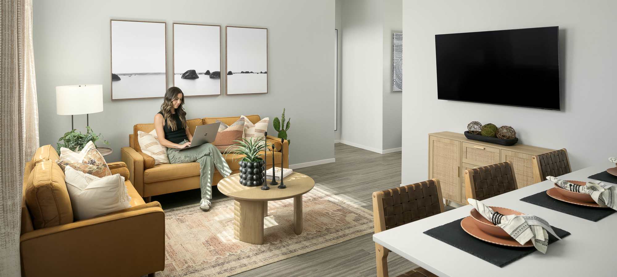 Woman working from home at Canopy at Cottonwood in Casa Grande, Arizona