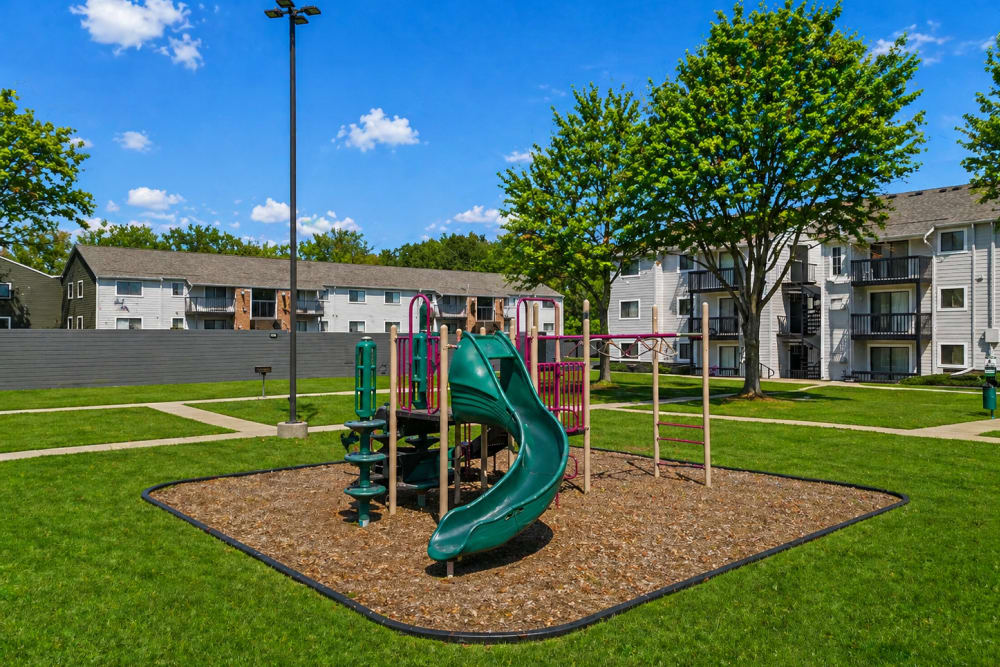 Child play area at Rock Ridge Commons in Moline, Illinois