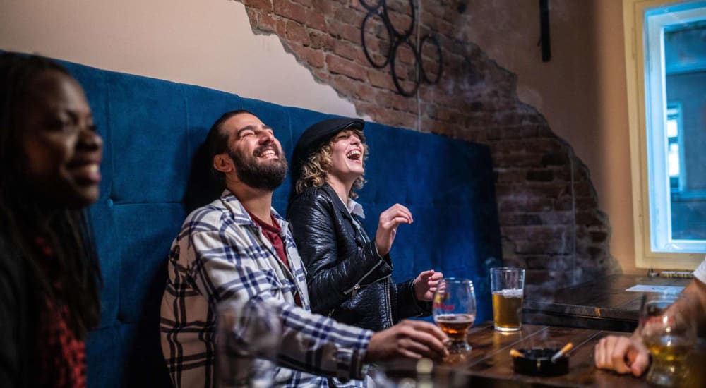 Residents explore the downtown area near The Gibson in Houston, Texas