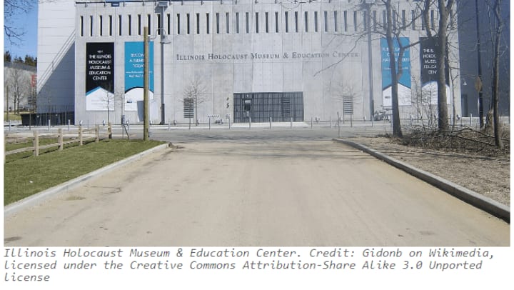 Illinois Holocaust Museum & Education Center. Credit: Gidonb on Wikimedia, licensed under the Creative Commons Attribution-Share Alike 3.0 Unported license