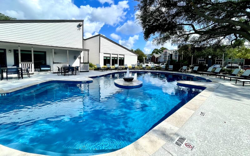 Beautiful swimming pool at The Abbey at Energy Corridor in Houston, Texas