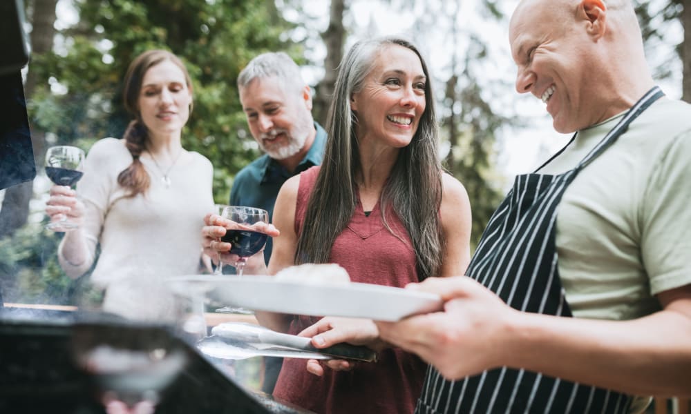 Residents barbequing near Maplewood Crossing in League City, Texas