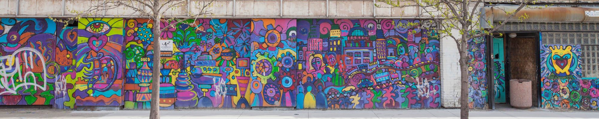 Painting at Baltimore Station in Detroit, Michigan