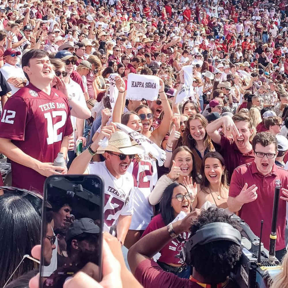 Residents from The Landing College Station at game in College Station, Texas