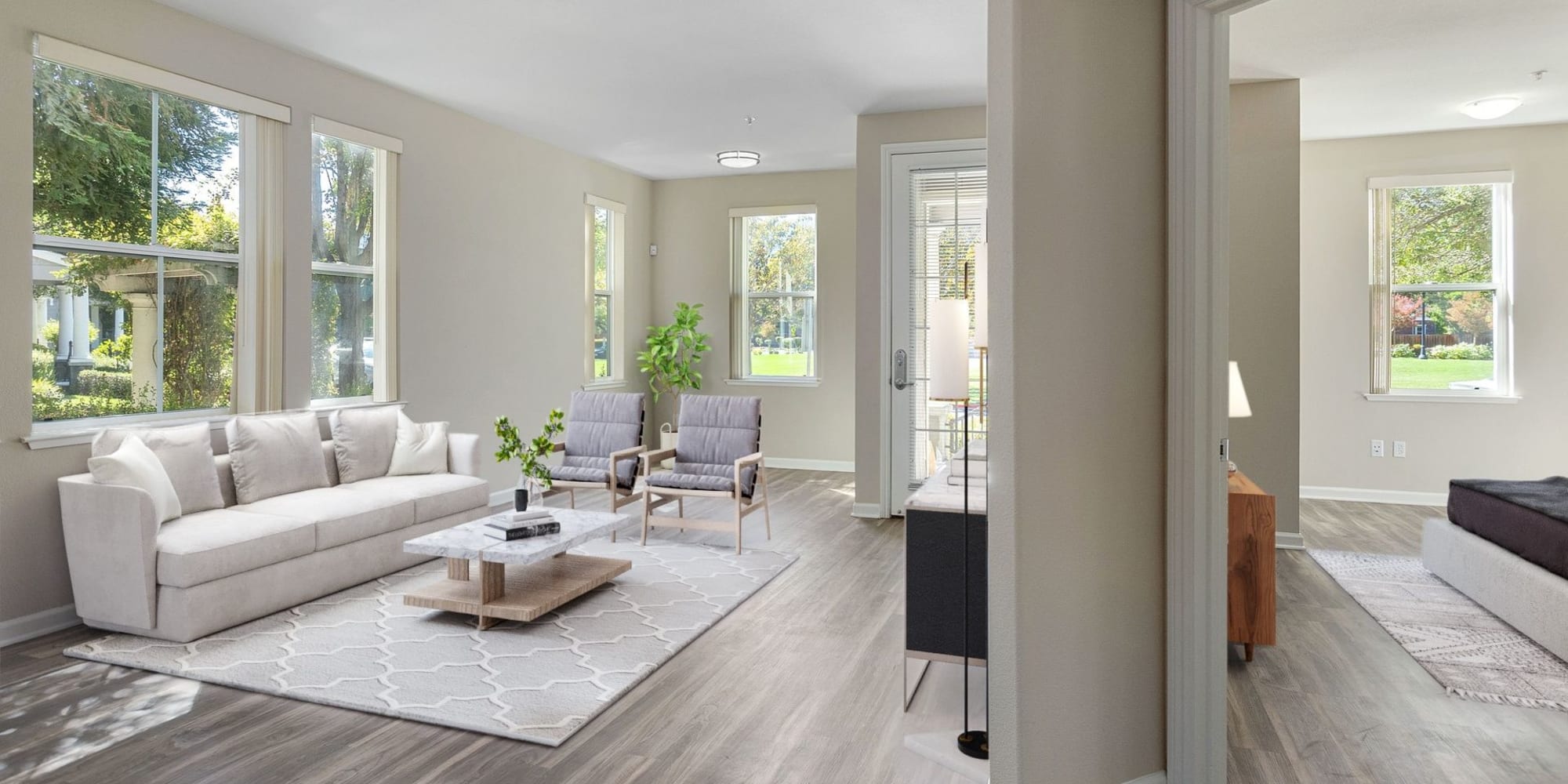 Modern living room at The Kensington in Pleasanton, California