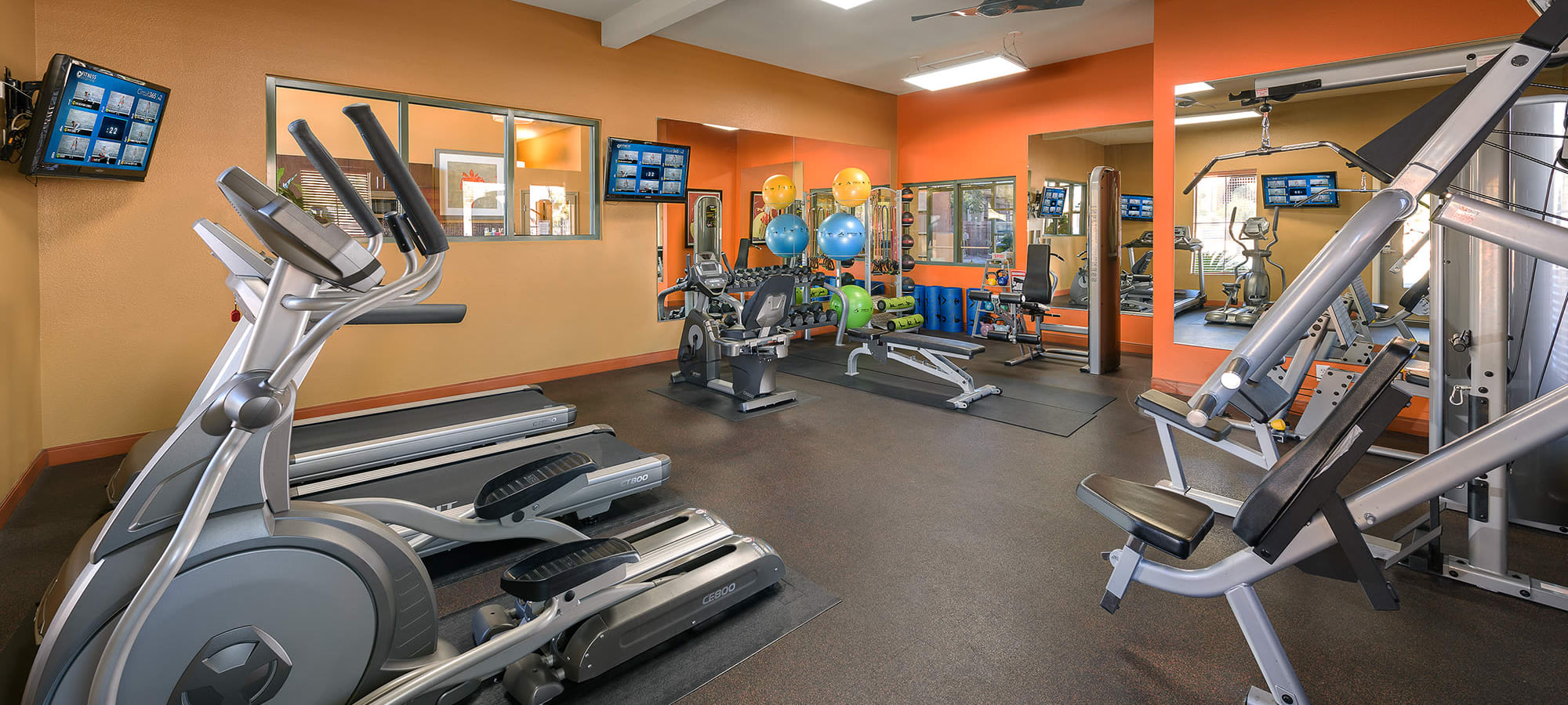Elevated fitness center at Allegro at La Entrada in Henderson, Nevada