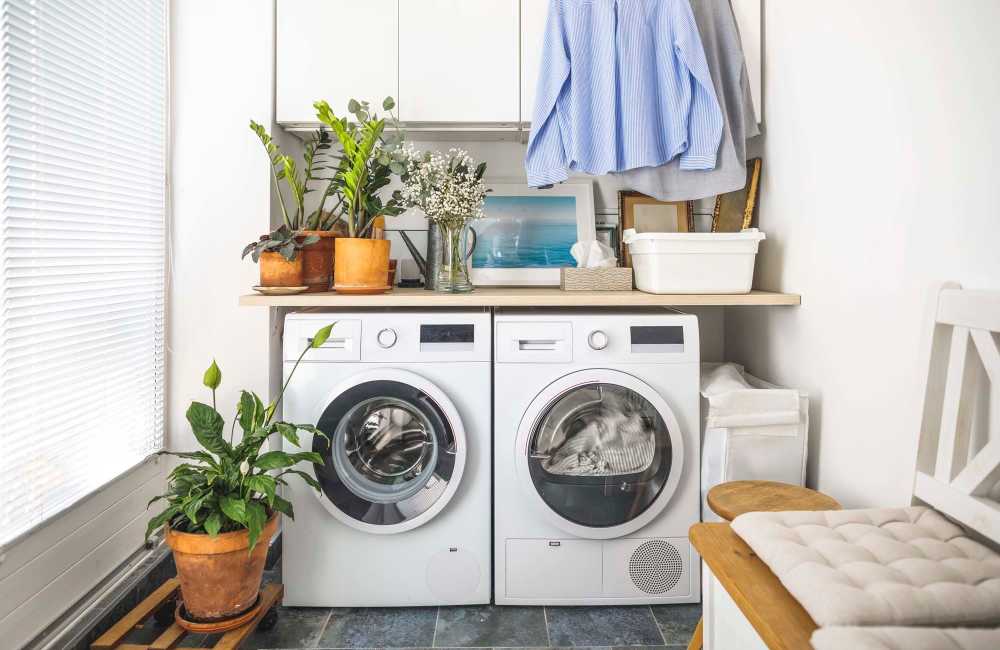 Washer and dryer included at Villas at Bailey Ranch Apartment Homes in Owasso, Oklahoma
