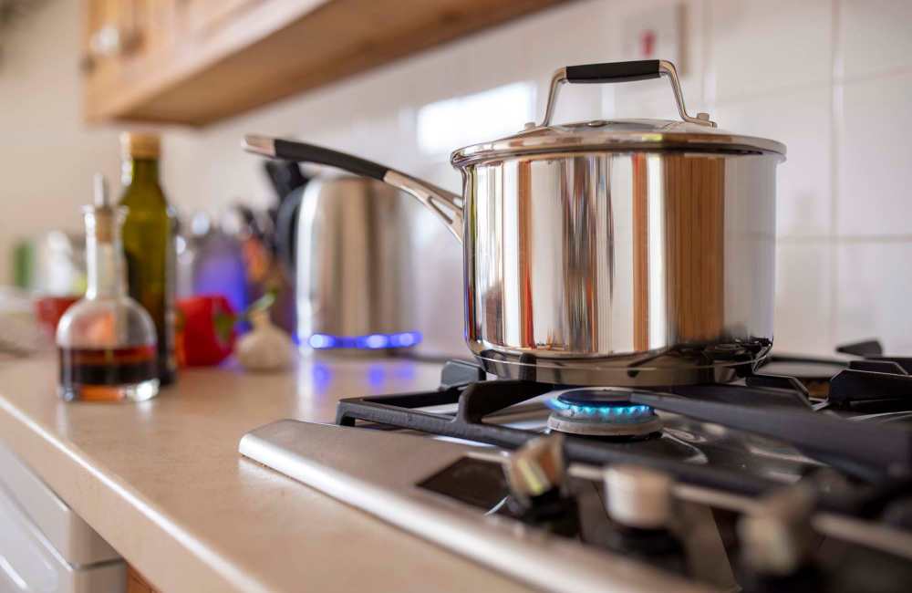 Kitchen at Evergreen Square in McAllen, Texas