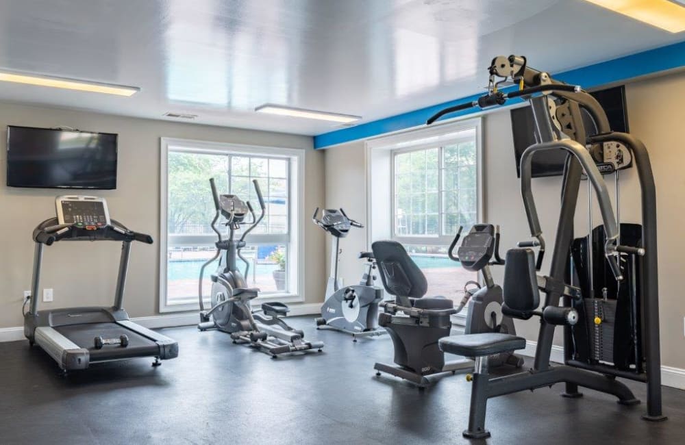 Fitness center at Chesapeake Glen Apartment Homes in Glen Burnie, MD
