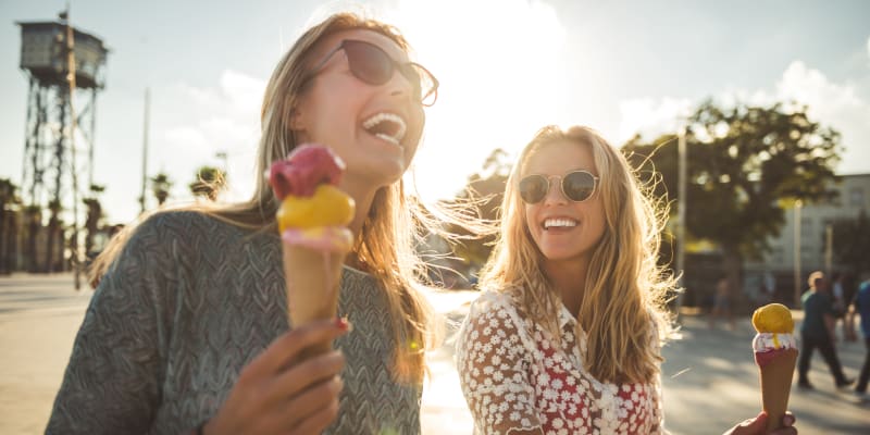 Residents out for ice cream near Hampton Manor Apartments and Townhomes in Cockeysville, Maryland