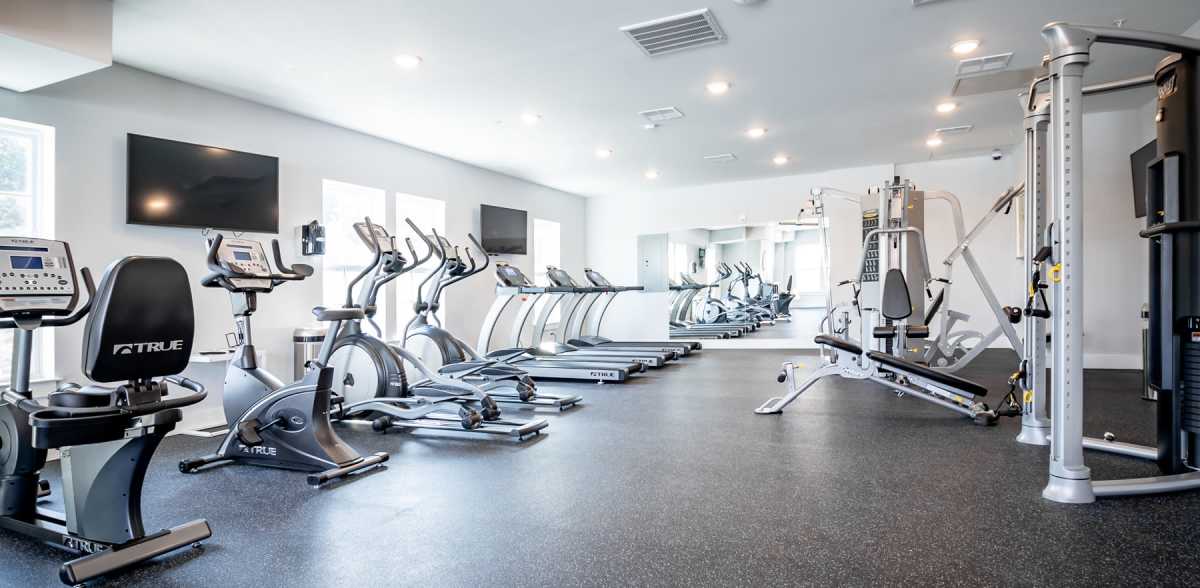 Fitness center at Attain Shockoe, Richmond, Virginia