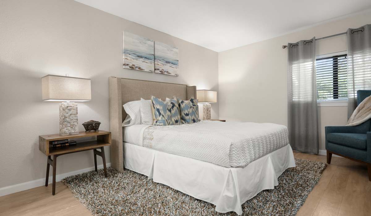 Vibrant bedroom at Emerald Palms in Miami, Florida